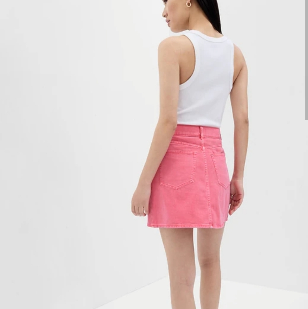 GAP Factory Pink Denim Skirt NWT